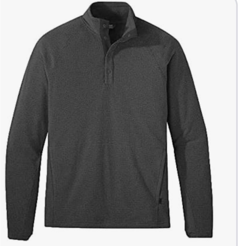 Outdoor Research Men’s Trail Mix Snap Pullover, Small, Gray, Storm